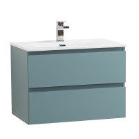 Мебель для ванной комнаты BelBagno Kraft 70 подвесная, матовая голубая, раковина bb-8099-70