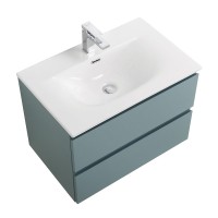 Мебель для ванной комнаты BelBagno Kraft 70 подвесная, матовая голубая, раковина bb-8099-70