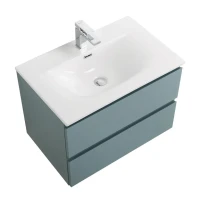 Мебель для ванной комнаты BelBagno Kraft 70 подвесная, матовая голубая, раковина bb-8099-70