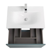 Мебель для ванной комнаты BelBagno Kraft 70 подвесная, матовая голубая, раковина bb-8099-70