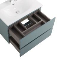 Мебель для ванной комнаты BelBagno Kraft 70 подвесная, матовая голубая, раковина bb-8099-70