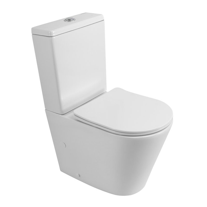 Унитаз-компакт напольный BelBagno Flay-r BB2149CPR/SC безободковый, крышка с микролифтом, бачок BB2149T