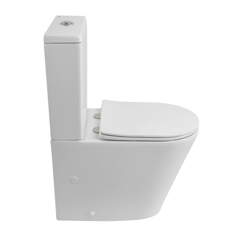 Унитаз-компакт напольный BelBagno Flay-r BB2149CPR/SC безободковый, крышка с микролифтом, бачок BB2149T