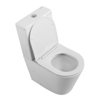 Унитаз-компакт напольный BelBagno Flay-r BB2149CPR/SC безободковый, крышка с микролифтом, бачок BB2149T