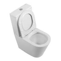 Унитаз-компакт напольный BelBagno Flay-r BB2149CPR/SC безободковый, крышка с микролифтом, бачок BB2149T