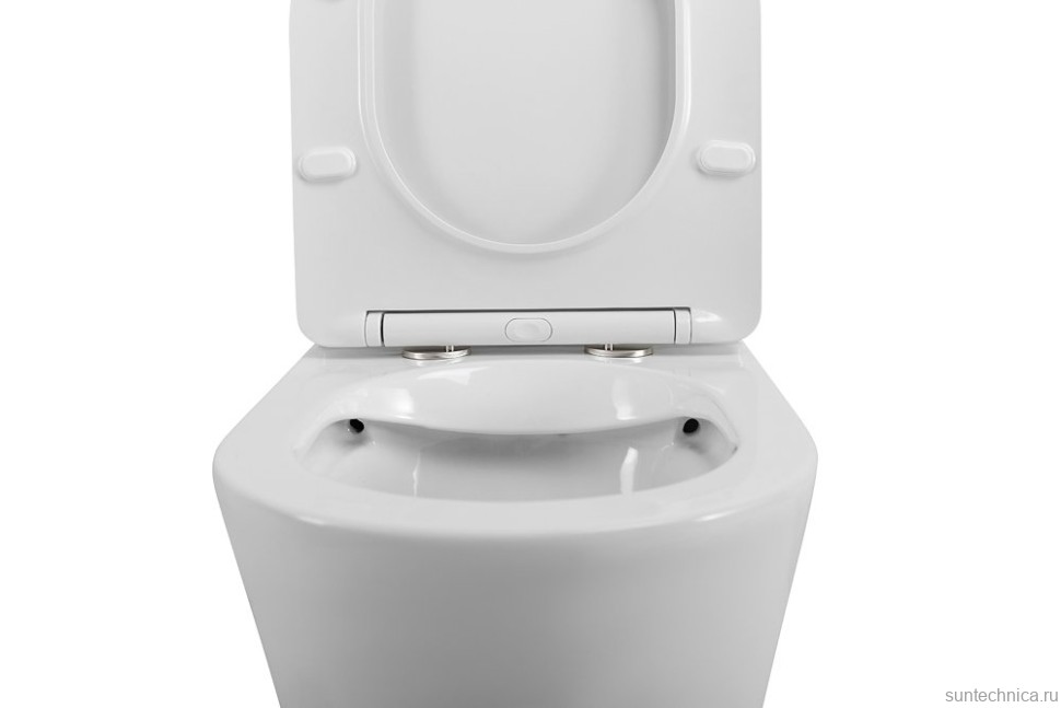 Унитаз-компакт напольный BelBagno Flay-r BB2149CPR/SC безободковый, крышка с микролифтом, бачок BB2149T