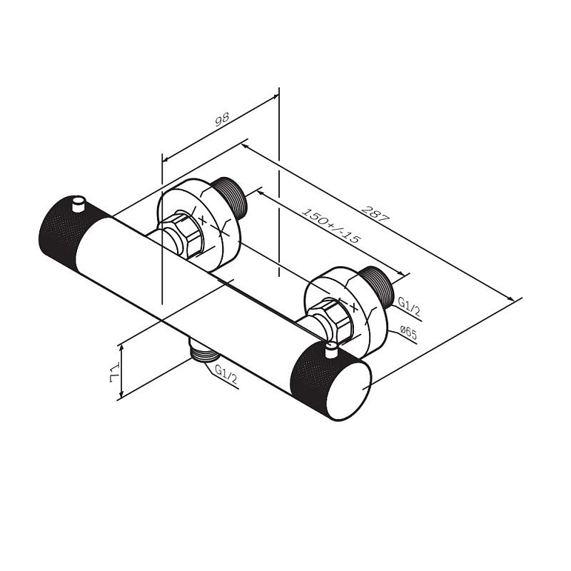 Термостатический смеситель AM.PM Libre F6040022 черный