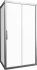 Душевой уголок STWORKI Эстерсунд 120x80 см профиль хром матовый, прозрачное стекло, прямоугольный