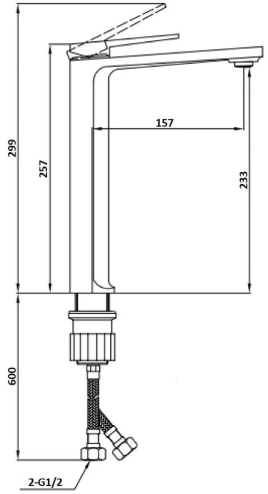 Смеситель для раковины BOCH MANN Viva XLB BM9135 черный