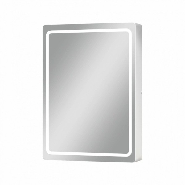 Зеркальный шкаф MIXLINE "Симпл" 500*700 (ШВ) универсальный,механический выкл., светодиодная подсветк