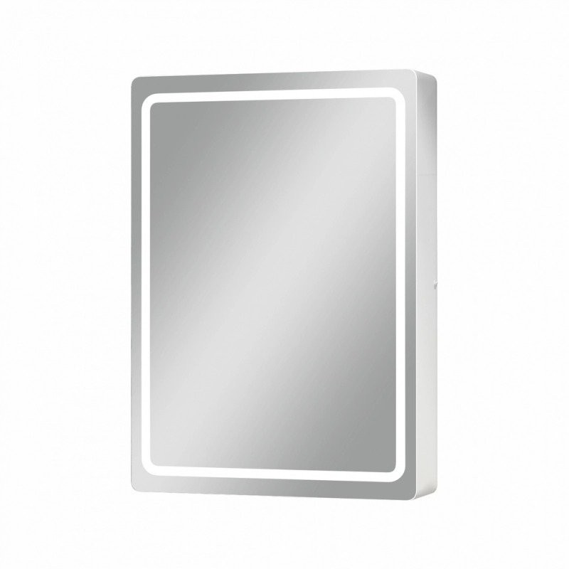 Зеркальный шкаф MIXLINE "Симпл" 500*700 (ШВ) универсальный,механический выкл., светодиодная подсветк