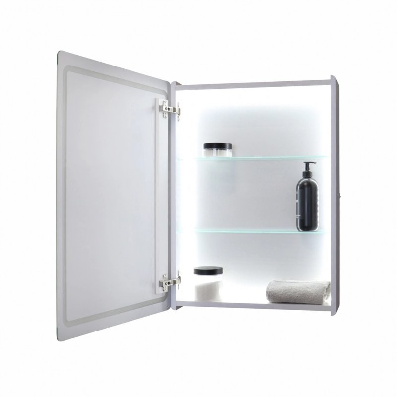 Зеркальный шкаф MIXLINE "Симпл" 500*700 (ШВ) универсальный,механический выкл., светодиодная подсветк