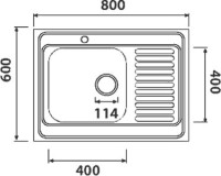 Мойка кухонная Kaiser KSS-8060 L Мойка кухонная Kaiser KSS-8060 L
