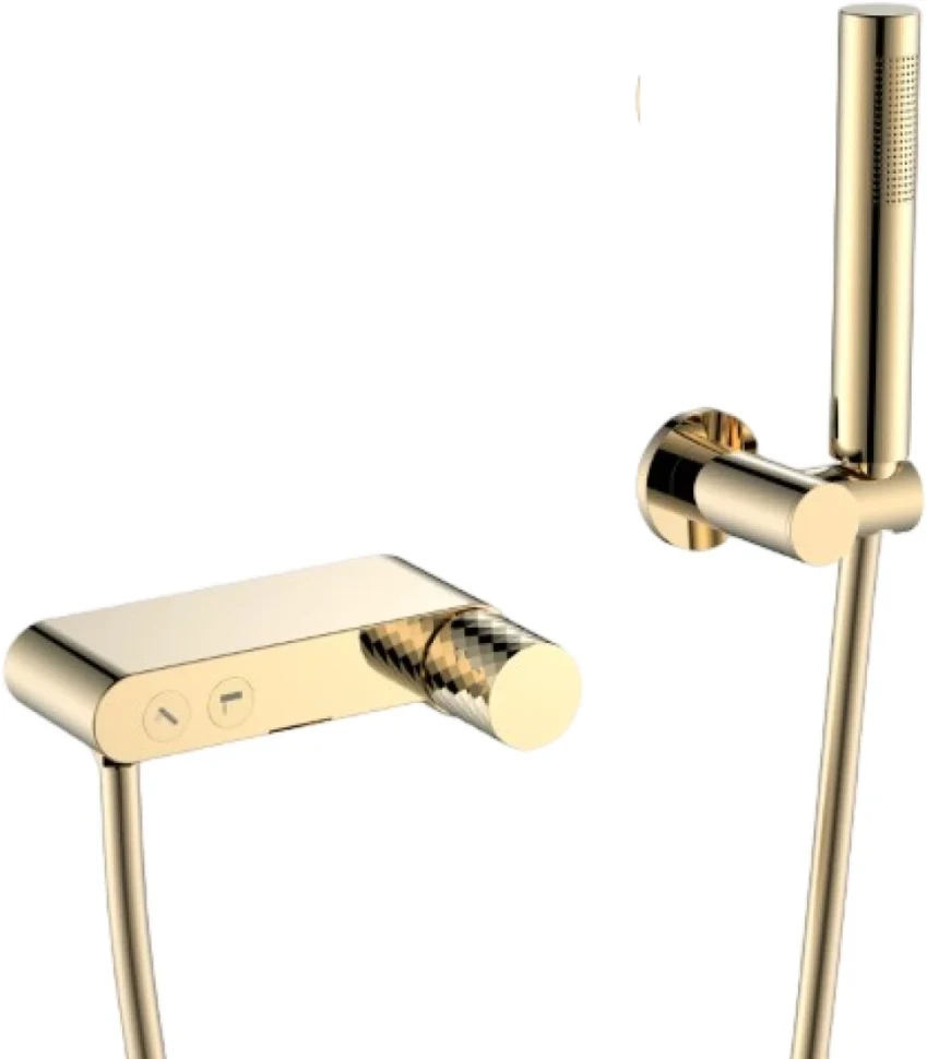 Смеситель для ванны с душем Boheme Stick 123-GG gold diamond gold
