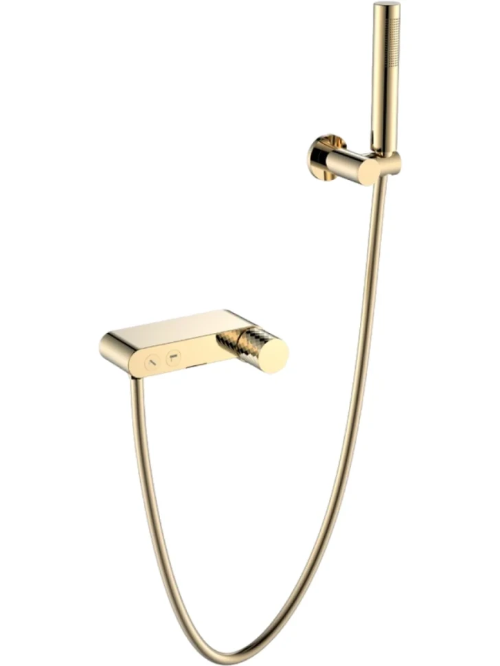 Смеситель для ванны с душем Boheme Stick 123-GG gold diamond gold
