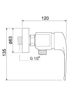 Смеситель для душа РМС SL50 SL50-003 хром