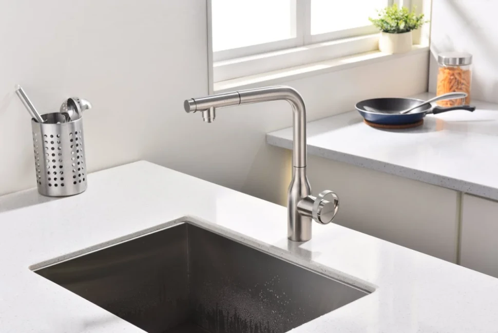 Смеситель для кухни Paulmark Urban Ur213104-BS брашированная сталь