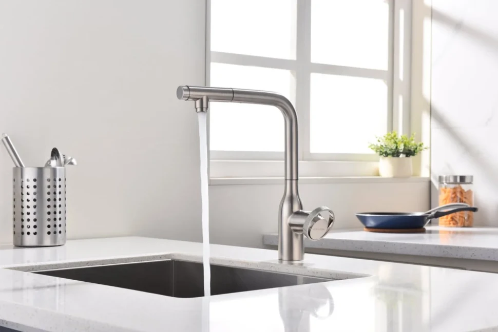Смеситель для кухни Paulmark Urban Ur213104-BS брашированная сталь