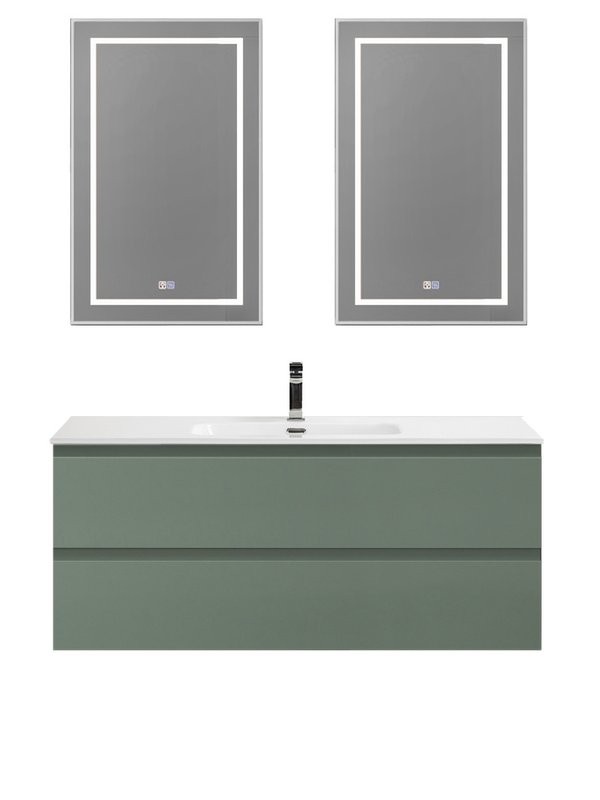 Мебель для ванной комнаты BelBagno Kraft 120 подвесная, матовая еловая, раковина bb1200etl