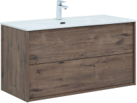 Тумба с раковиной Aquanet Lino 100 дуб веллингтон