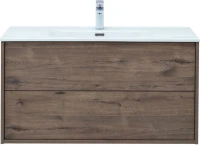 Тумба с раковиной Aquanet Lino 100 дуб веллингтон