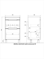 Тумба под раковину без столешницы SanStar Diva 50 напольная, Gold Kraft