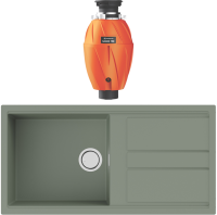 Комплект Мойка Omoikiri Kitagawa 100 wind green + Измельчитель Nagare 750 Комплект Мойка Omoikiri Kitagawa 100 wind green + Измельчитель Nagare 750