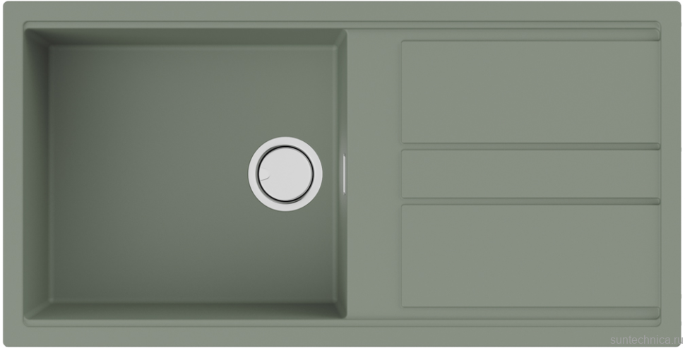 Комплект Мойка Omoikiri Kitagawa 100 wind green + Измельчитель Nagare 750