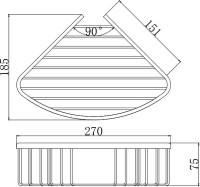Полка AQUATEK AQ4006CR хром