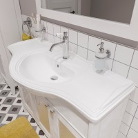 Тумба с раковиной STWORKI Хельсингборг 105 белая