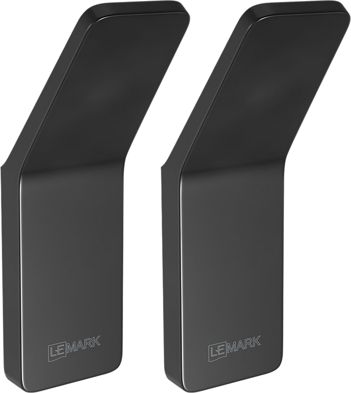 Крючок Lemark Smooth line 9712002 черный, 2 шт