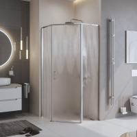 Душевой уголок BelBagno Uno UNO-195-P-1-90-CH-CR стекло рифленое