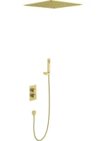 Душевой комплект Timo Petruma SX-5029/17SM С ВНУТРЕННЕЙ ЧАСТЬЮ, с термостатом, золото
