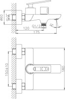 Смеситель для ванны с душем Haiba HB60589