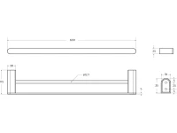 Полотенцедержатель Cezares Stylus THD-60-BORO брашированное золото Полотенцедержатель Cezares Stylus THD-60-BORO брашированное золото