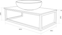 Столешница с раковиной 1MarKa Loft 80