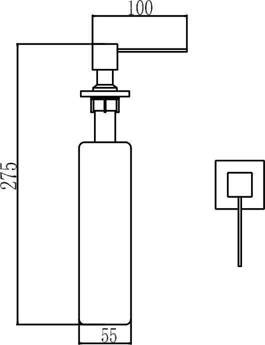 Дозатор для кухонной мойки Savol S-ZY002L сатин