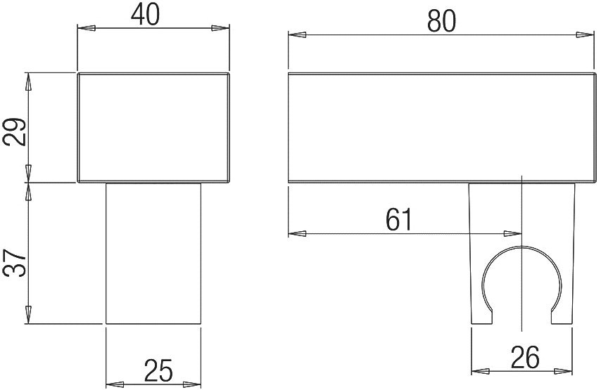 Настенный держатель Paini Dax 82CR185