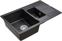 Комплект Мойка Paulmark Flugen 60/1,5 PM237850-BL черный + Измельчитель Bone Crusher BC 1000-AS