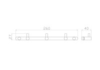 Крючок Wonzon & Woghand WW-9380-3 хром
