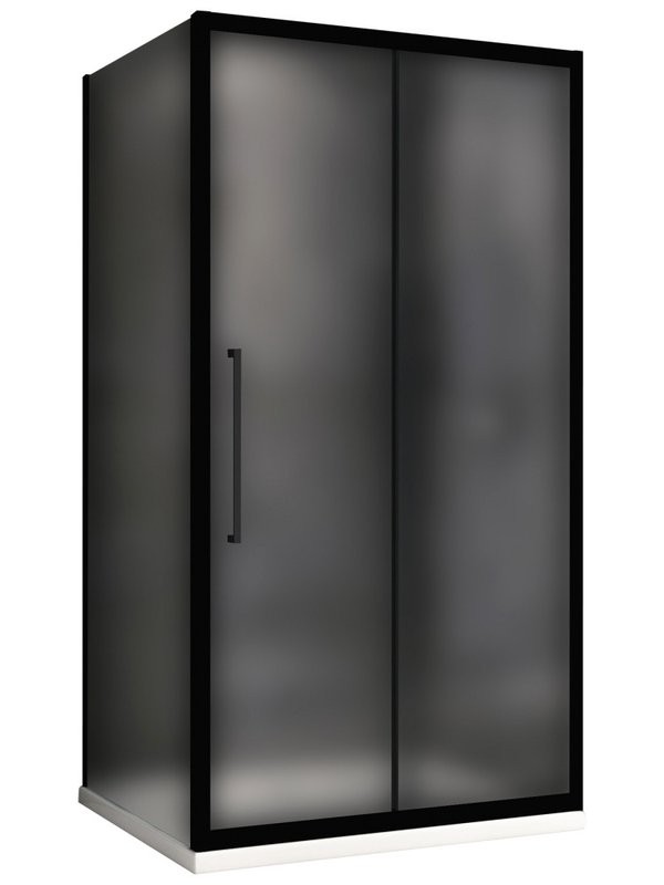 Душевой уголок Abber Schwarzer Diamant AG30130BMH-S80BM 130х80 см, профиль матовый черный, стекло матовое