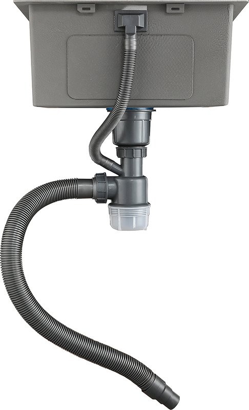 Мойка кухонная Gappo GS5050-6 с коландером, графит