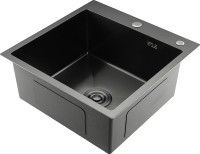 Мойка кухонная Gappo GS5050-6 с коландером, графит