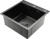 Мойка кухонная Gappo GS5050-6 с коландером, графит