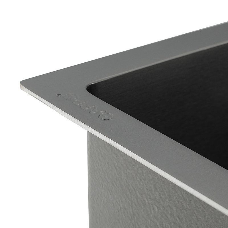 Мойка кухонная Gappo GS5050-6 с коландером, графит