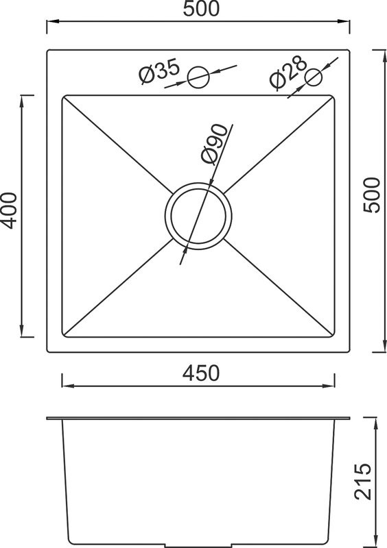 Мойка кухонная Gappo GS5050-6 с коландером, графит