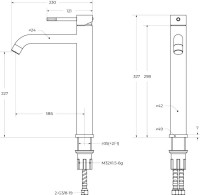 Смеситель Cezares Relax RELAX-LC1-GM-W0 оружейная сталь Смеситель Cezares Relax RELAX-LC1-GM-W0 оружейная сталь