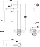Смеситель для раковины WHITECROSS Y Y1212NIB брашированный никель