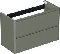 Тумба под раковину без столешницы Allen Brau Gravity 100 2 ящика, матовая олива