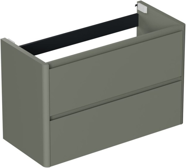 Тумба под раковину без столешницы Allen Brau Gravity 100 2 ящика, матовая олива